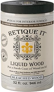 Retique It New and Improved Formula Liquid Wood Coatings - Stainable Primer - Paint It Then Stain it (Bleached Wood, Large)