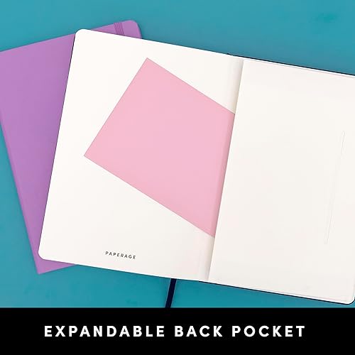Miniatura 5 de PAPERAGE Cuaderno de diario con forro reciclado, (rosa), 160 páginas, mediano de 5.6 x 8 pulgadas, papel grueso de 3.53 ozm, cuaderno de diario de