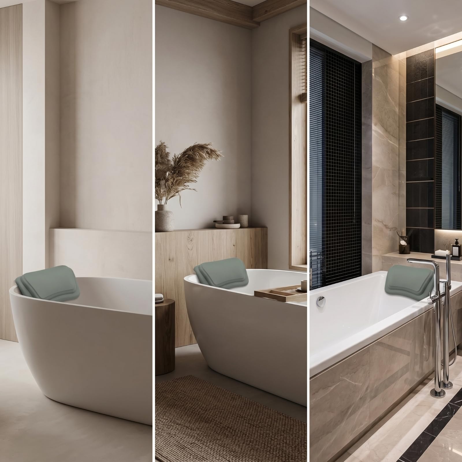 Cuscino Schienale Massaggiante da Bagno con Design E Superficie Impermeabile in Materiale Resistente per Ammortizzare Rigida E Godere Del Relax, Bianco