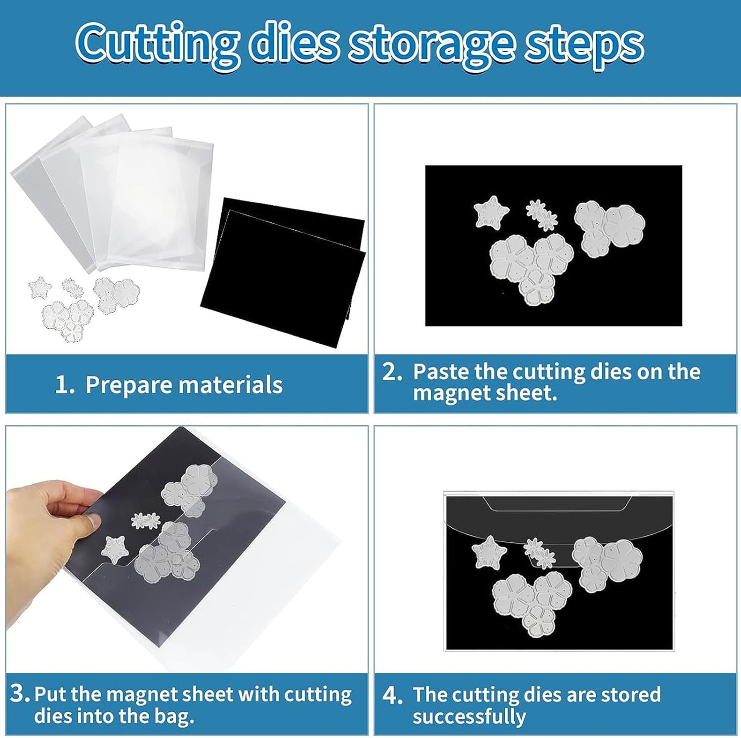 スタンプダイストレージポケット付きシート30枚 プレートカッティングダイステンシルオーガナイザー ダイストレージ用