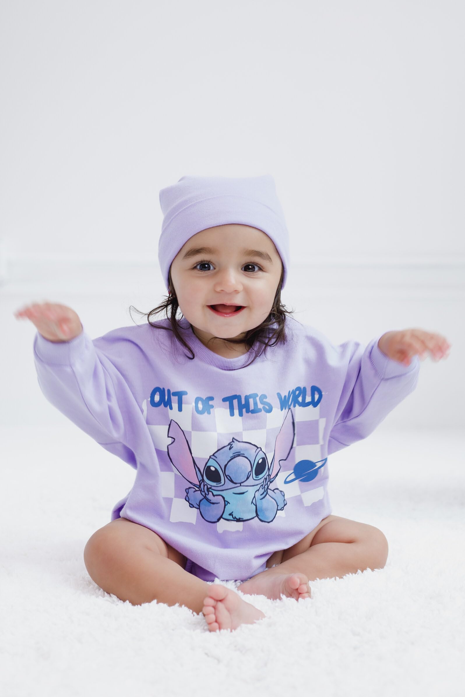 Disney Junior Baby Mädchen French Terry Bubble Strampler Übergroßer Body & Mütze Neugeborene bis Säuglingsgrößen (Neugeborene - 24 Monate)