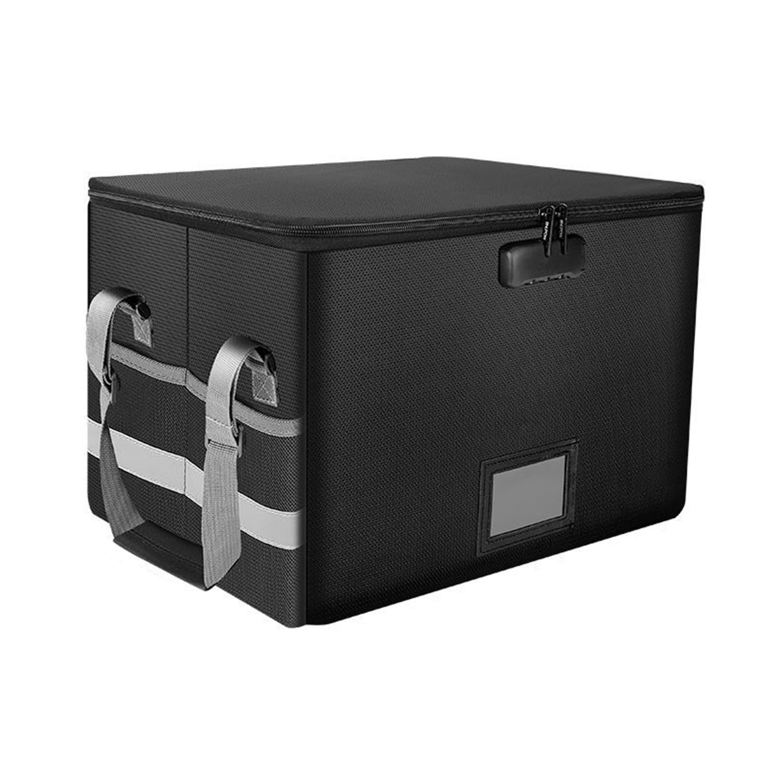 Hdoytxxm Black Large Capacity Flame Retardant Document Storage Box With Combination And Reflective Strips For Workplace Use Legal Size Nonflammable File Storage