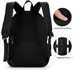Black Backpack for Men and Women, Backpack for School Teens Boys and Girls, Lightweight Casual High School Bookbag