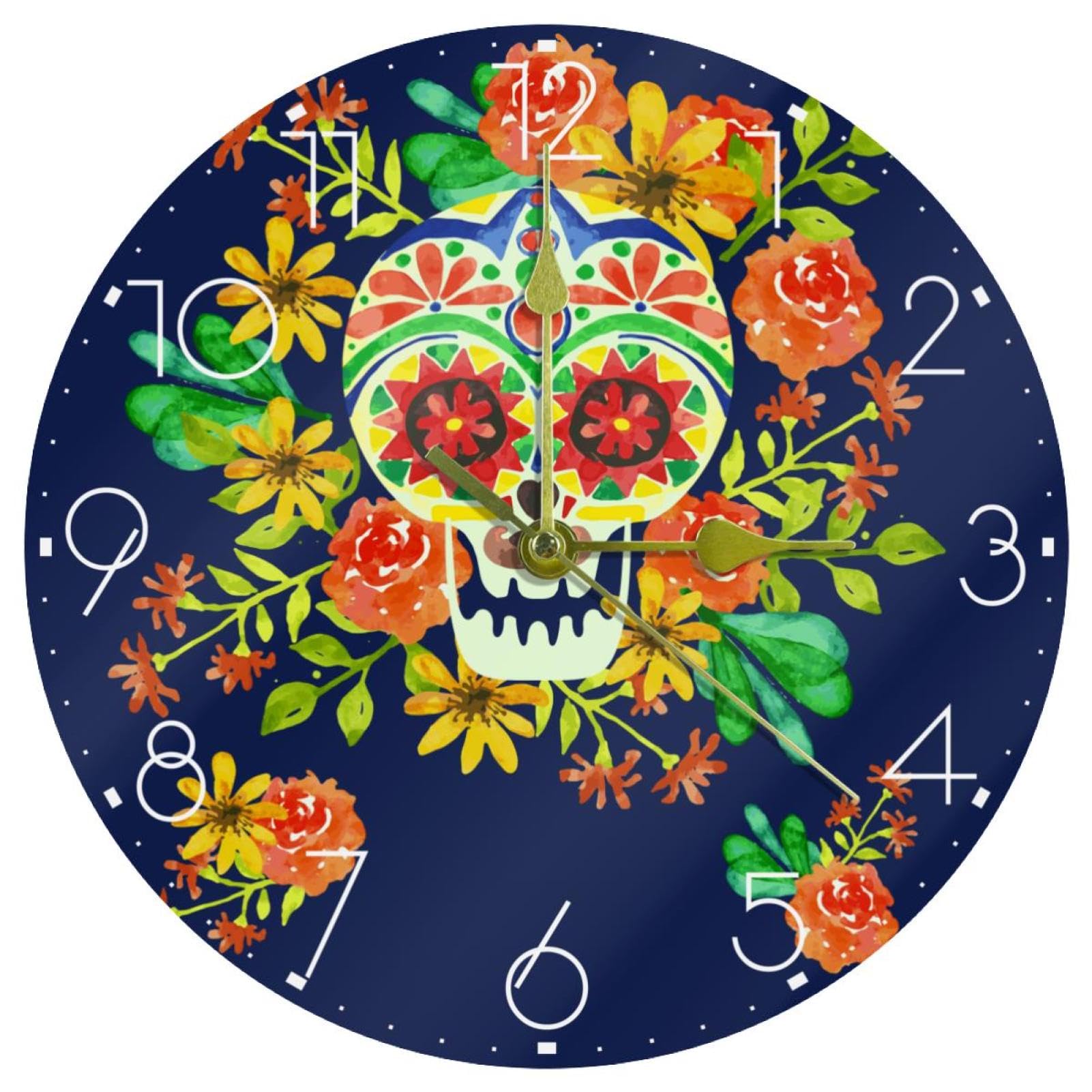 Horloge murale aquarelle bleue pour une ambiance zen dans la chambre