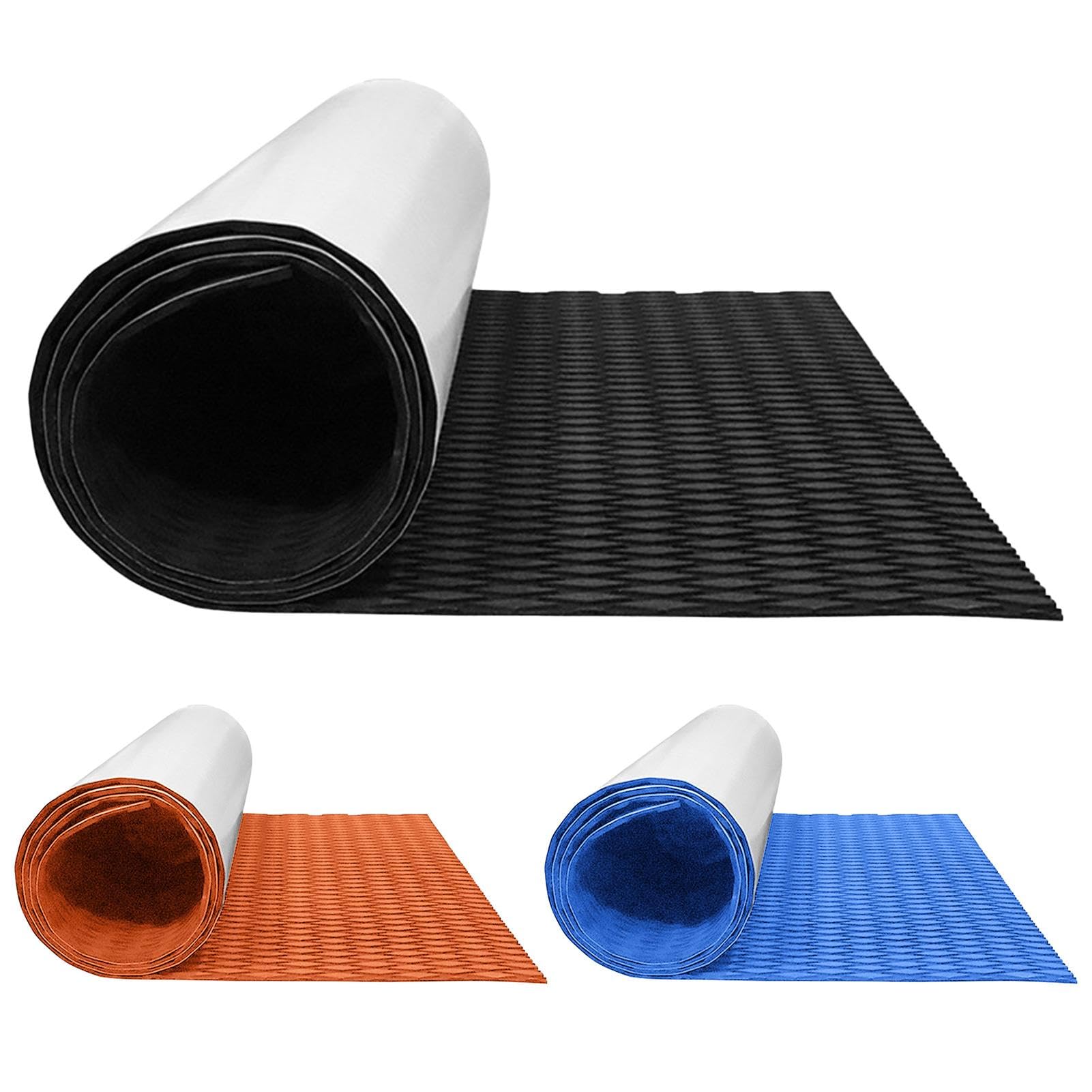 Lot 4 Pièces Pad Traction Antidérapant EVA Pour Surf, Skimboard, Kiteboard - Diamant Rainuré Gris/Ciel