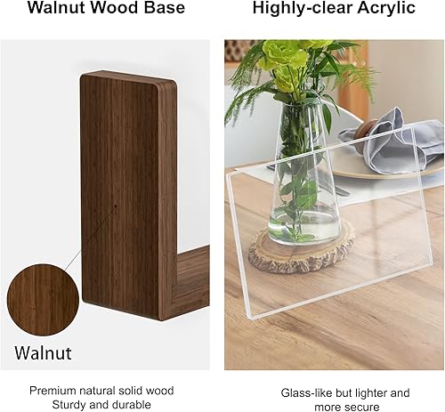 Miniatura 2 de Mixoo Marco de fotos giratorio de 4 x 6 pulgadas, marcos de fotos de madera de 4 x 6 pulgadas, marco flotante rústico de doble cara para mesa,