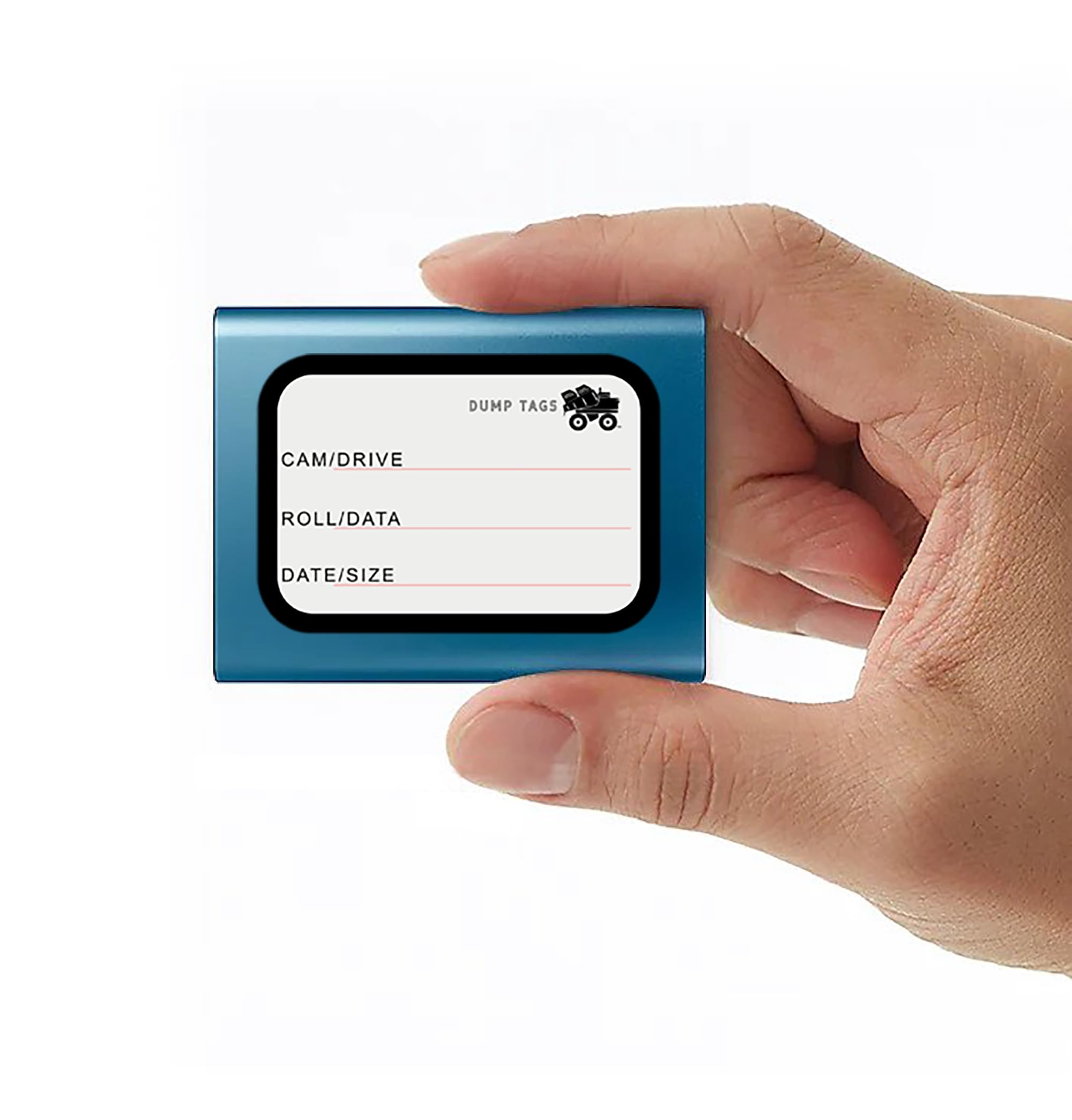 Dump Tags - 50 Removable Labels for SSD's and External Hard Drives *includes Media Card Storage Case