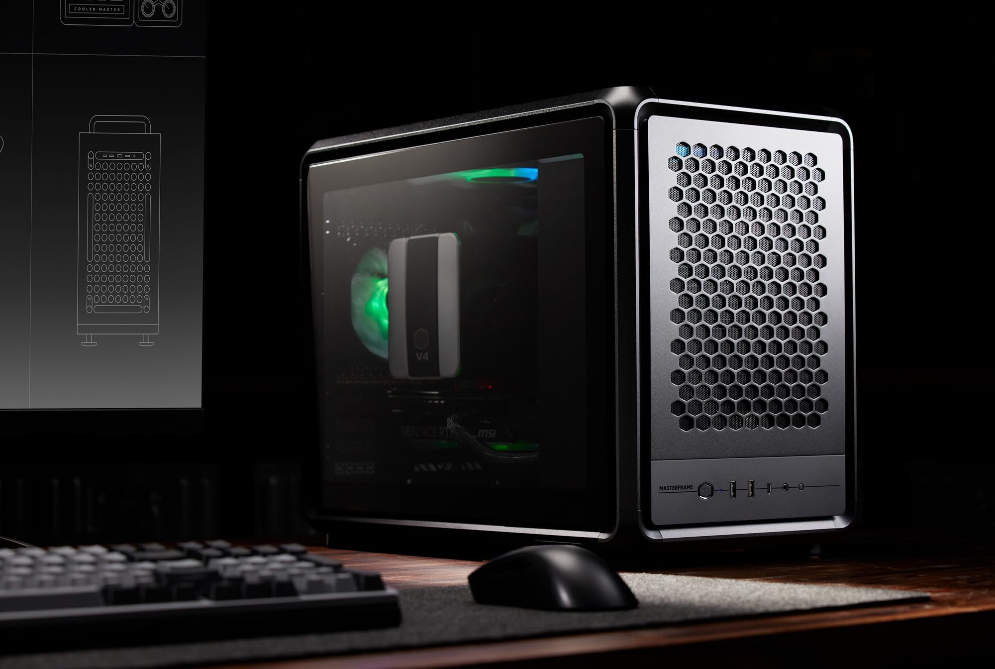 Amazon.com: Cooler Master MasterFrame 400 Mesh Black Open Frame PC