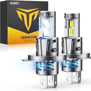 Ursprung Upgraded 𝟗𝟎,𝟎𝟎𝟎𝐋𝐌 H4/9003 Led bulb Hi/Low Beam, Super Brighter, 6500K Cool White, HB2 Driving Light Bulbs with Cooling Fan, 1:1 Mini Halogen Size, Plug and Play, Pack of 2