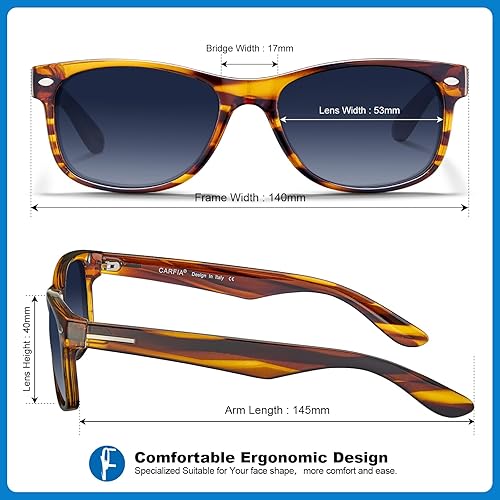 Miniatura 5 de CARFIA Polarized Sunglasses Men Womens UV Protection,TR90 Lightweight Frame Sports Life Style Outdoor Running Sun Glasses