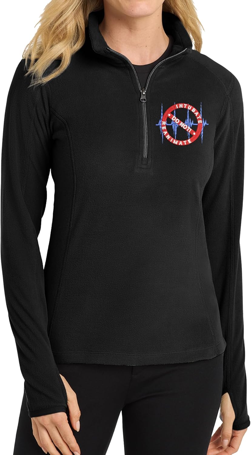 NACRE APPAREL Custom Embroidered Microfleece Half Zip Pullover for Women Men Personalized Embroidery Zip Up Pullover - Image 4