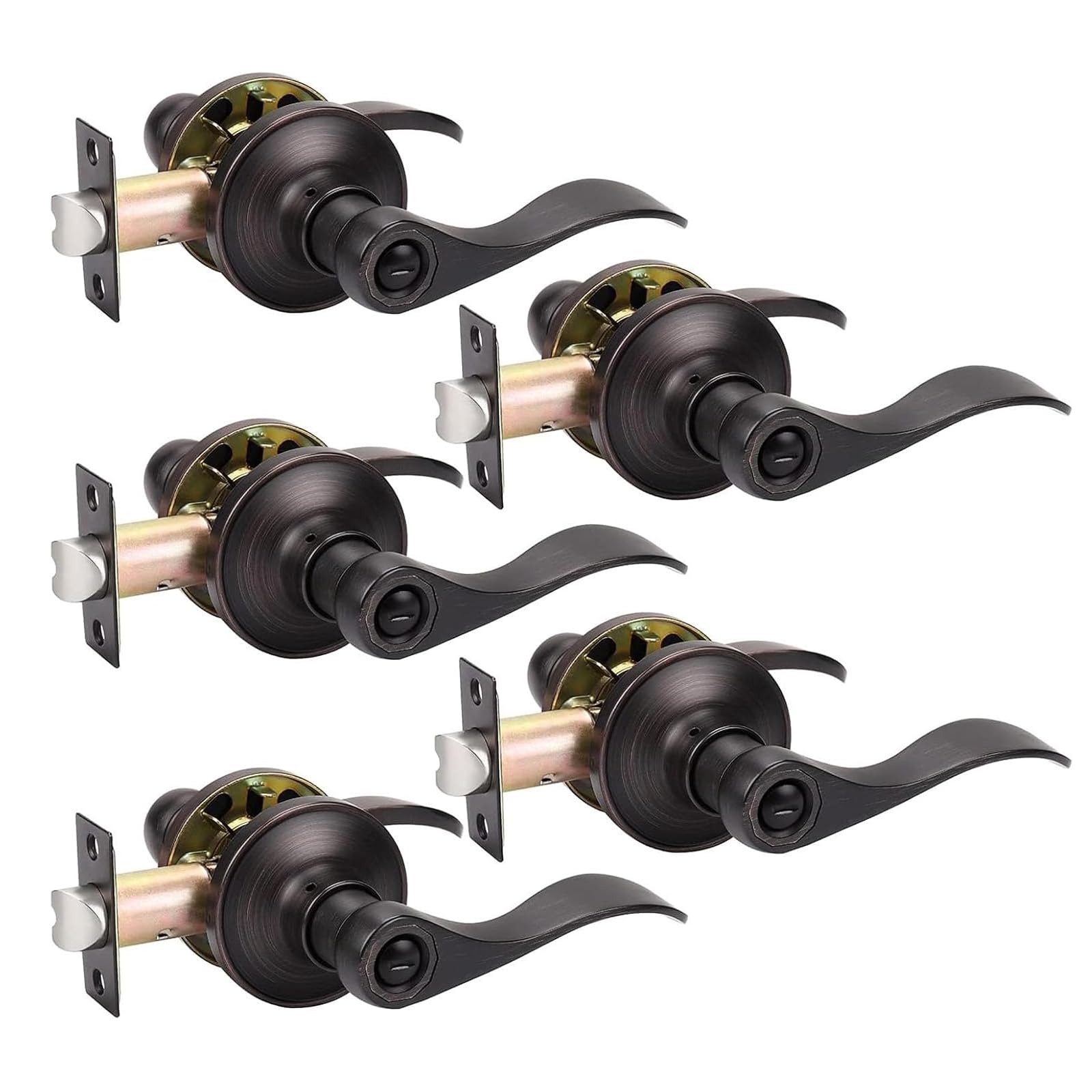 KNOBWELL Rubbed Bronze Door Handles - Modern Style -29 KNOBWELL Rubbed Bronze Door Handles - Modern Style -29