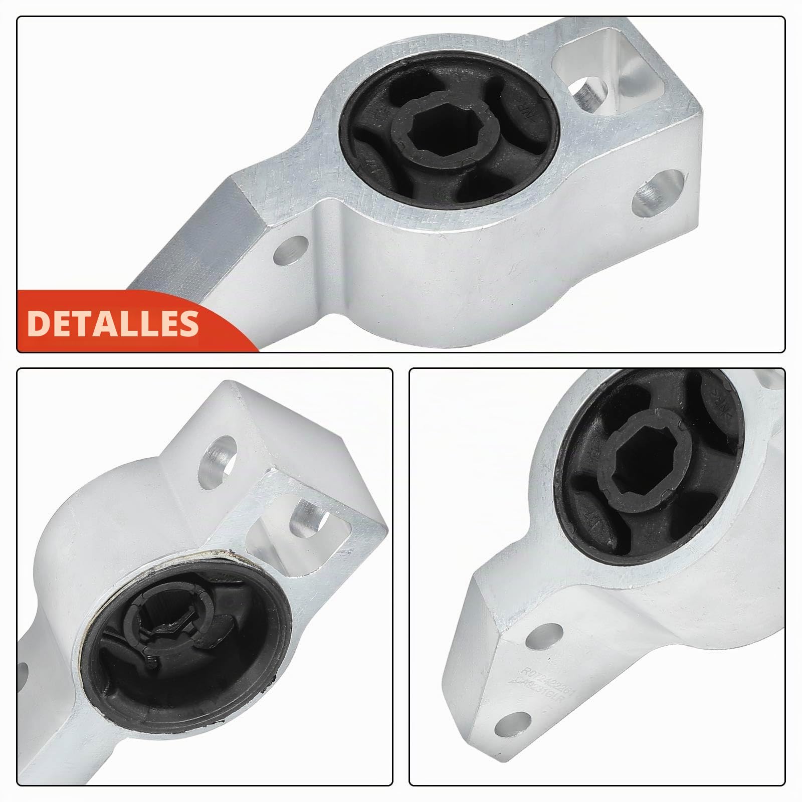 Frankberg 2 bujes del brazo de control del eje delantero 1K0199231J | Compatible con: Altea XL 5P5 5P8, T.o.u.r.a.n 1T1 1T2, Golf VI Cabriolet 517, Golf Plus 521 5M1, O.c.t.a.v.i.a II 1Z3