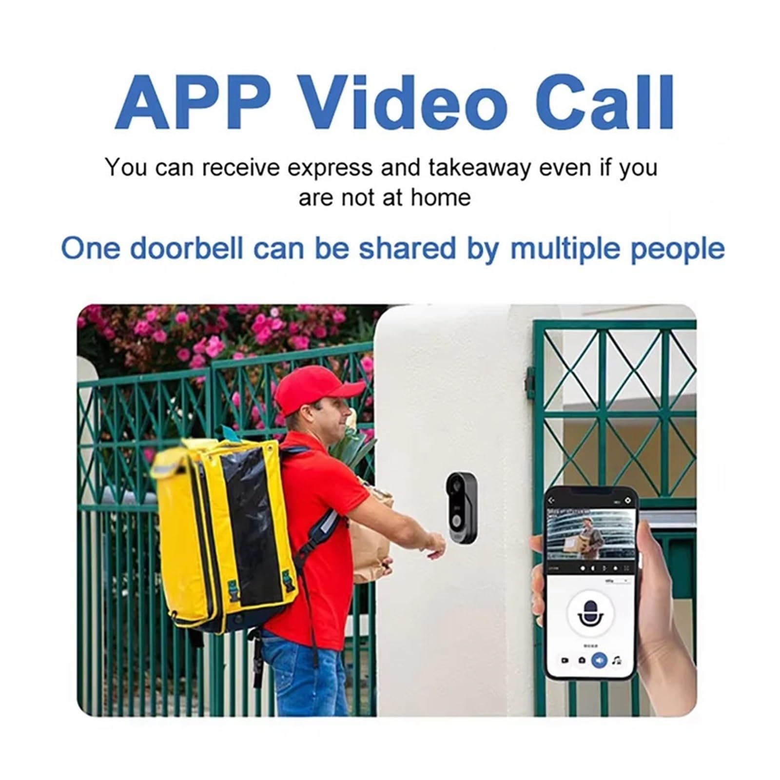 Caméra de Sonnette vidéo sans Fil WiFi