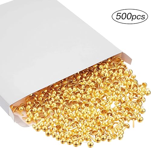 Miniatura 9 de 500 sujetadores de latón de papel, sujetadores redondos para niños, manualidades, manualidades, proyectos escolares, álbumes de recortes,