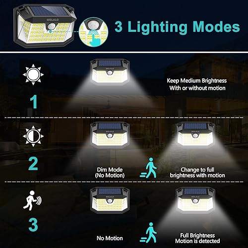 Miniatura 6 de WELALO Luces Solares con Movimiento para Exteriores