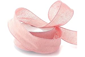 Ribbon Traditions 2.5" Wired Burlap Ribbon 115 Pink Blush 10 Yards