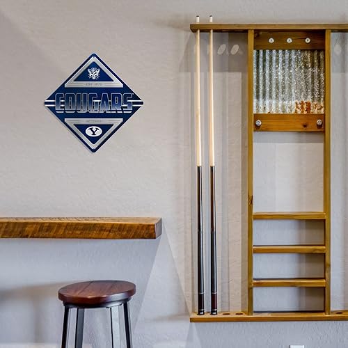 Miniatura 145 de Rico Industries NCAA - Letrero de metal estándar de 16.5 x 16.5 pulgadas, decoración del hogar, dormitorio, oficina, cueva de hombre