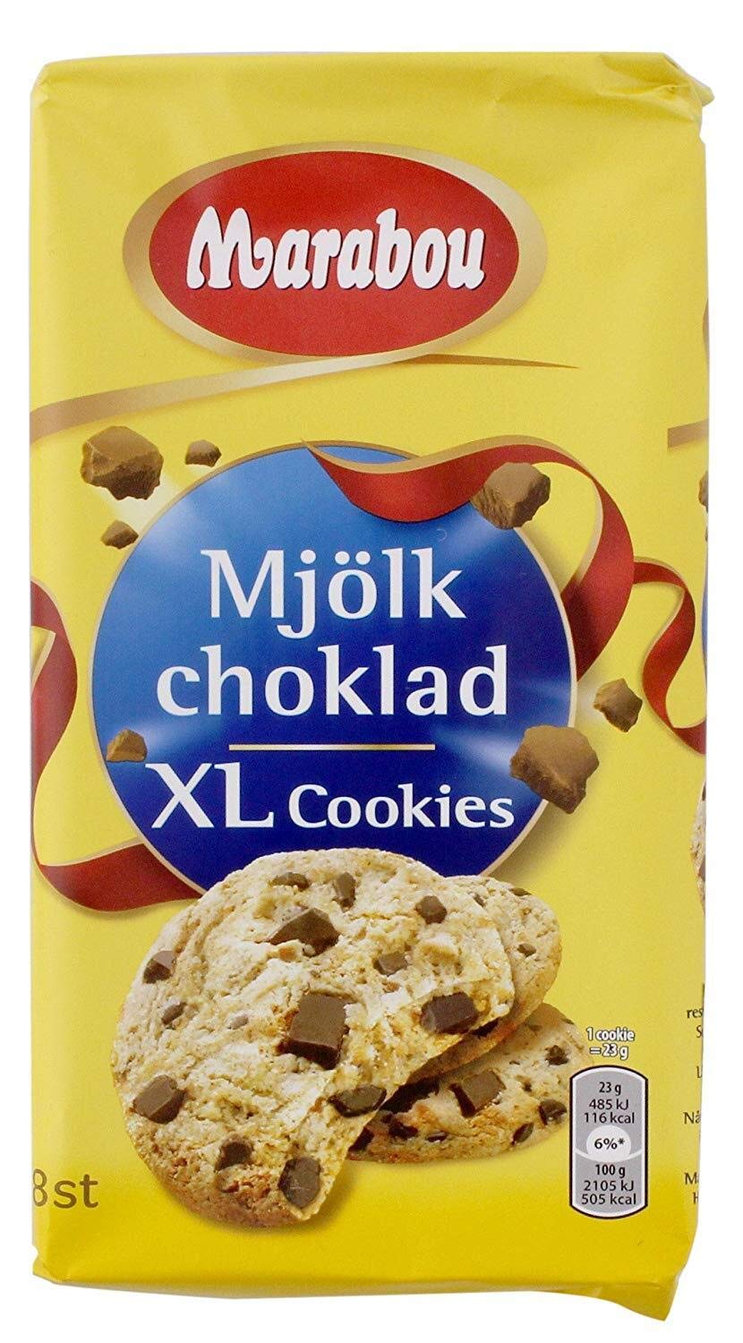 Marabou - Mjölkchoklad XL Cookies - 8 Cookies, 3 er Pack, ( 3 x 184g )
