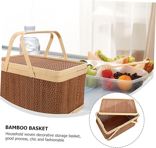 Miniatura 4 de Cabilock Cesta de picnic al aire libre cesta de almacenamiento cesta de frutas estantería de plantas paletas de madera cesta de flores cesta