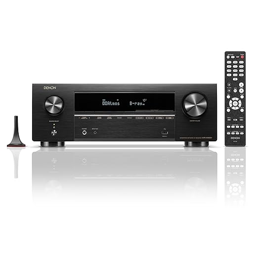 Denon AVR-X1800H 7.2 Channel AV Receiver - 80W/Channel, Wireless Streaming via Built-in HEOS, WiFi, & Bluetooth, Supports Dolby Vision, HDR10+, Dynamic HDR, and Home Automation Systems