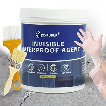 Invisible Waterproof Sealant, Liquid Waterproof Agent Transparent Repairing Leak Water Proof Adhesive for Roof & Walls 1, Kilograms