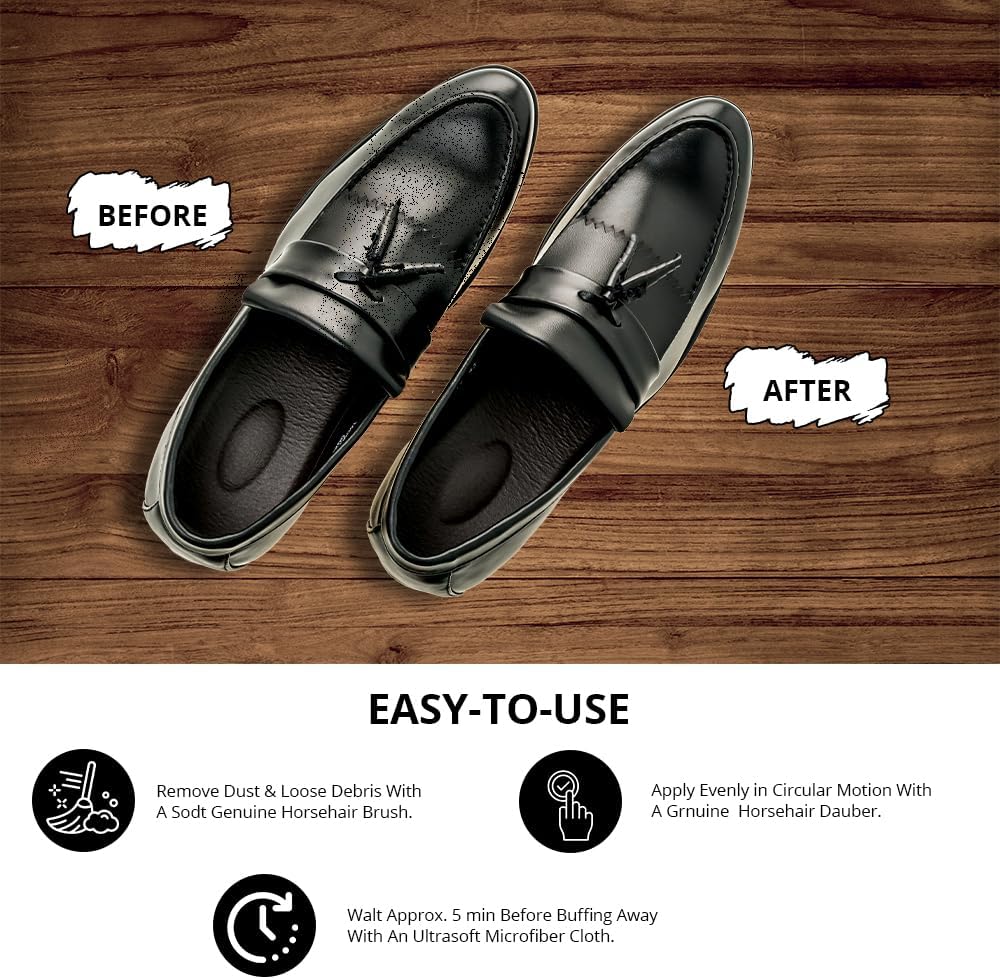 W Shoe Care Black Boot & Shoe Shine Polish,50ml
