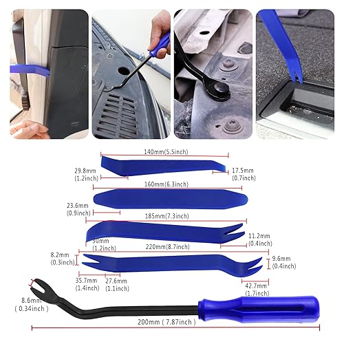 Miniatura 5 de Remaches para guardabarros de plástico automotriz, 1050 piezas, clips de retención para carrocería, clips de parachoques con 15 bridas para cables,