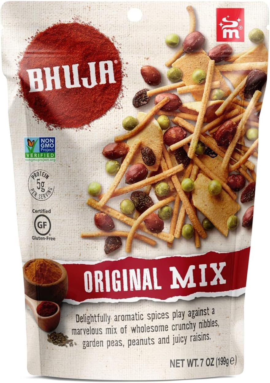 Majans Original Mix Snack Mix, 7 oz | Peanuts, Garden Peas & Raisins | Non-GMO, Gluten Free, Vegan Friendly | 5g Protein per Serving | No Added MSG, No Artificial Colors, Flavors or Preservatives | Made in Australia [Pack of 6]