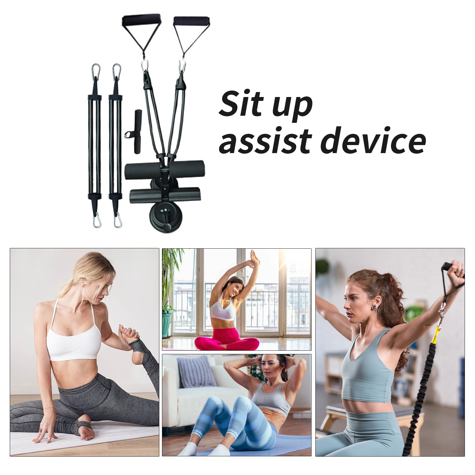 Saug Cup Sit Up Trainer - Einstellbare Fuß Anchoor - für Kern- und Bauchtraining | Tragbare Fitness-Assistentenausrüstung für, Jungen Mädchen Jugendliche Frauen Jugendliche Krafttraining, Stretchin