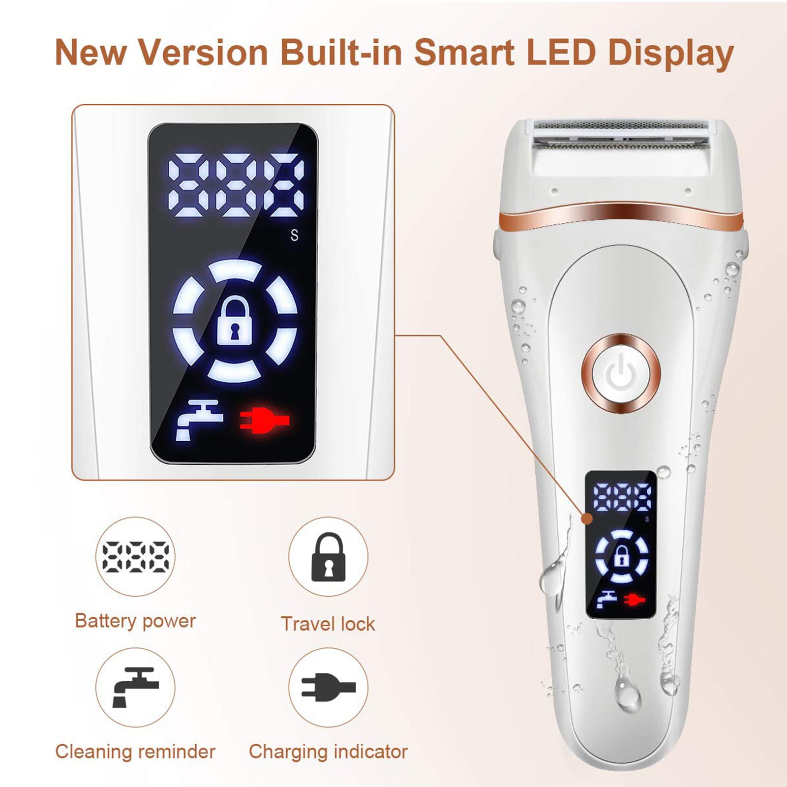 Professionale Donne Epilatore Elettrico Depilazione Indolore Viso Rasoio Pubico Capelli Trimmer Uso Domestico Macchina