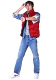 Adult Back to the Future Marty McFly Halloween Costume with Vest&comma; Jacket&comma; Shirt &vert; Cosplay Outfit &vert; Officially Licensed