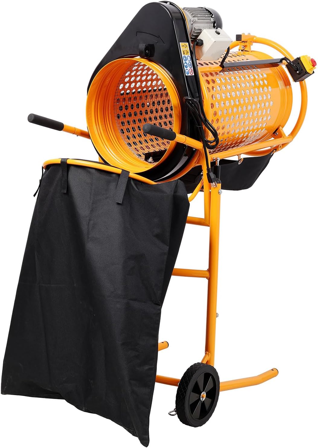 360W Foldable Electric Rotary Sieve Machine, Portable Electric Soil, Gravel, Sand, and Compost Sifter with Collection Bag