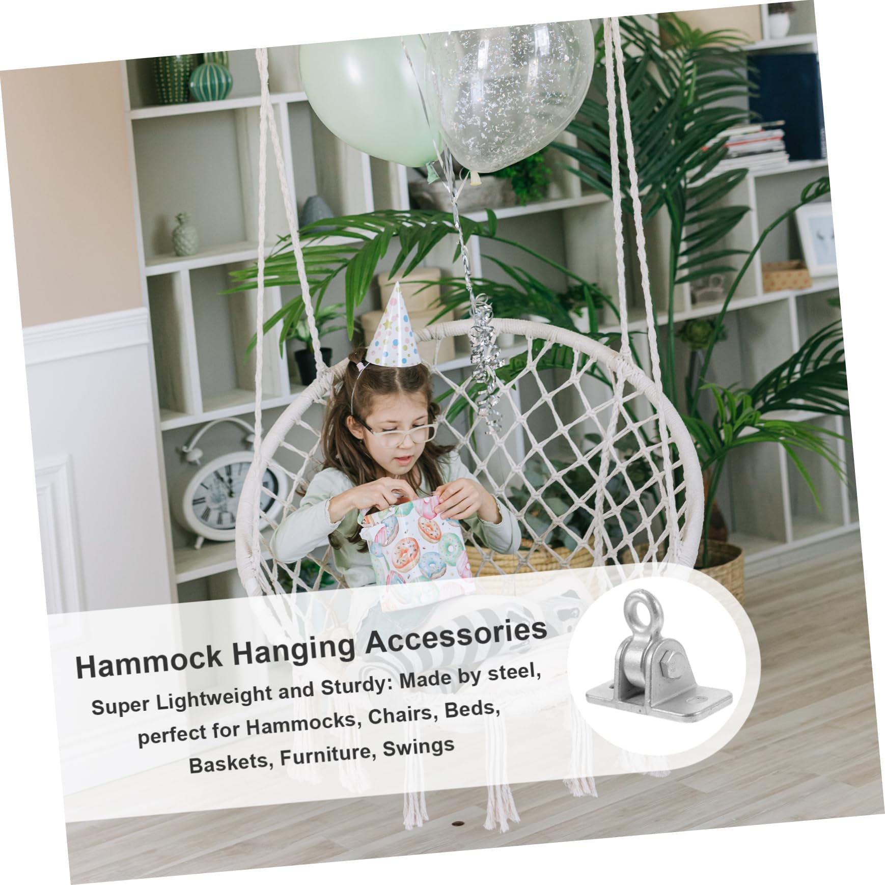 TOYANDONA Kit De Accesorios para Colgar Hamacas Gancho para Columpio Accesorios Fijos Disco Fijo para Columpios Gancho para Hamaca Kit para Colgar Escenario De Jardín o Puerta