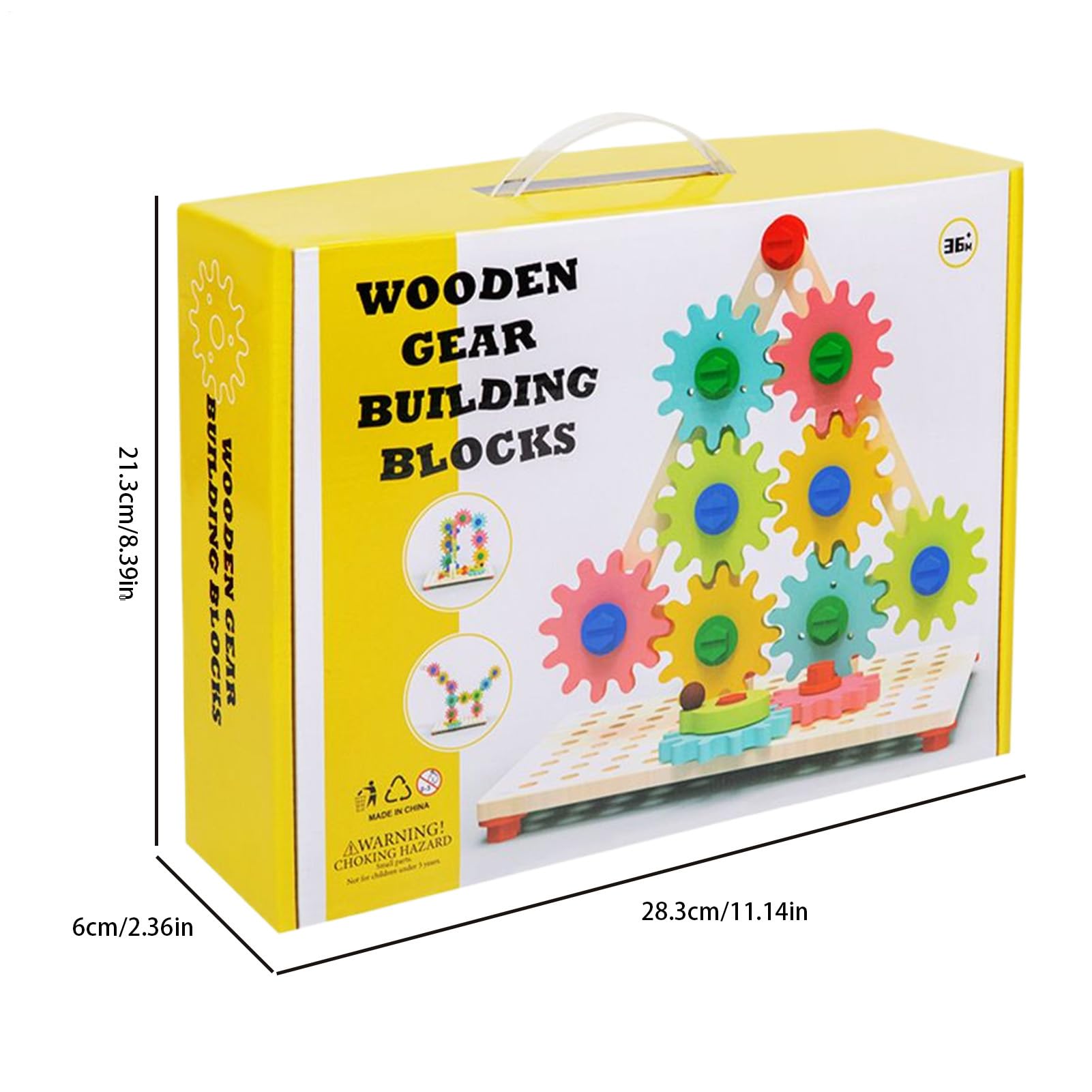 Zahnrad Knobelspiel Spielzeug Holzspielzeug Zahnrad Denkspiel Tischspiel | Sensorik Feinmotorik Lernspielzeug Kinder Mädchen