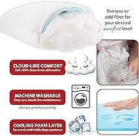 Vista 6 de Core Products Almohada ajustable – Loft personalizable con relleno de plumón alternativo para dormir de lado, espalda o estómago; espuma