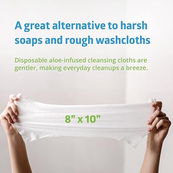 FitRight Personal Cleansing Wipes with Aloe 8x10 Scented 600 Count