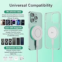 Vista 7 de MagSafe Charger 2Pack 15W Magnetic Wireless Charger Fast Charging Pad with 6FT USB C to USB C Cable Compatible with iPhone 17/16/15/14/13/12 Series