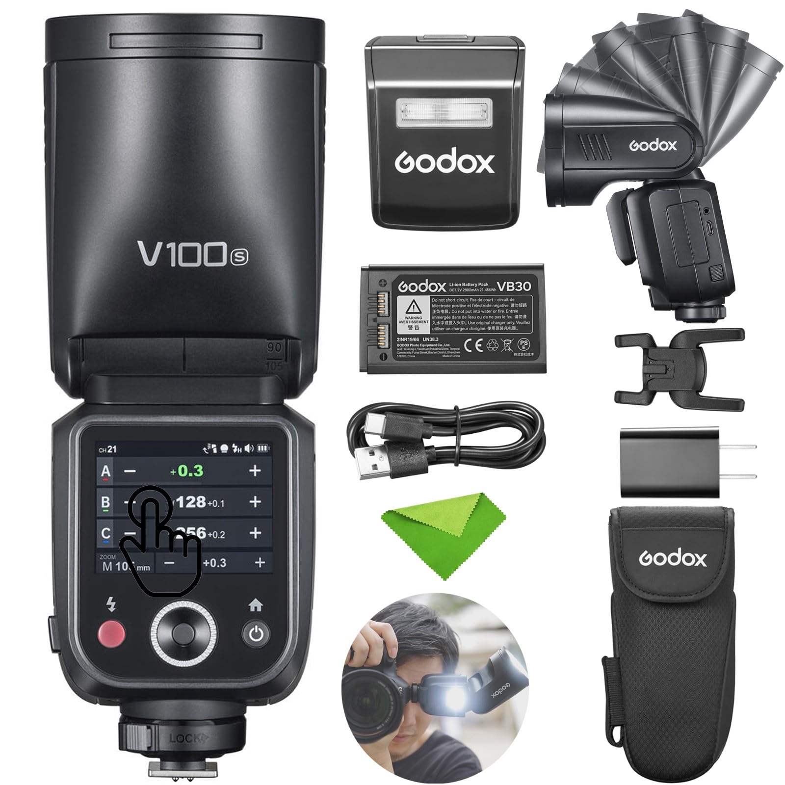 Amazon | 【Godox正規代理店】Godox V100S V100-S 100Ws TTL