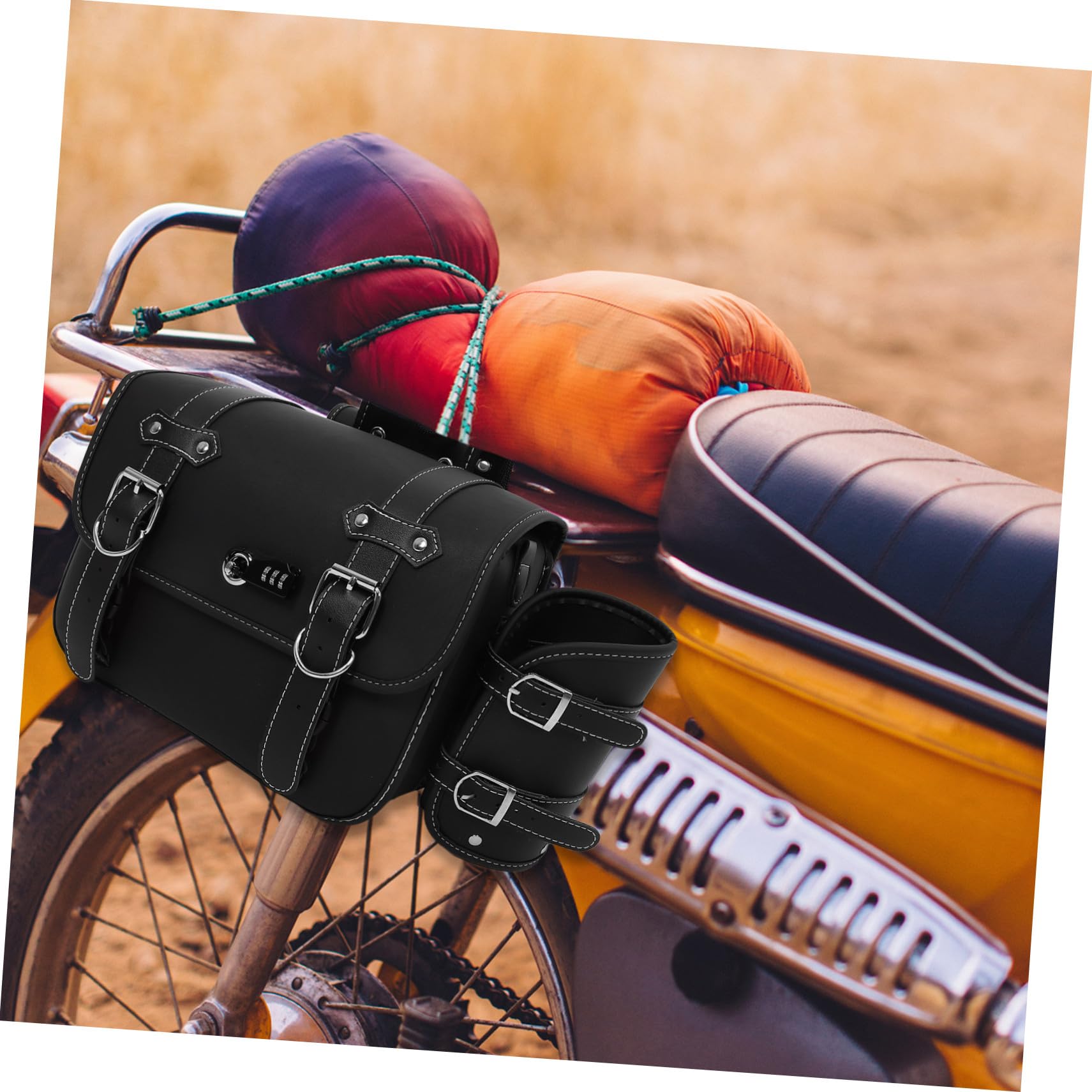 VALICLUD Wodoodporne Skórzane Sakwy Boczne Do Motocykla Elektrycznego Uniwersalne Torby Wiszące Rower i Odporne Zużycie Pojemne Etui Klucze i Telefon dla Miłośników Jazdy