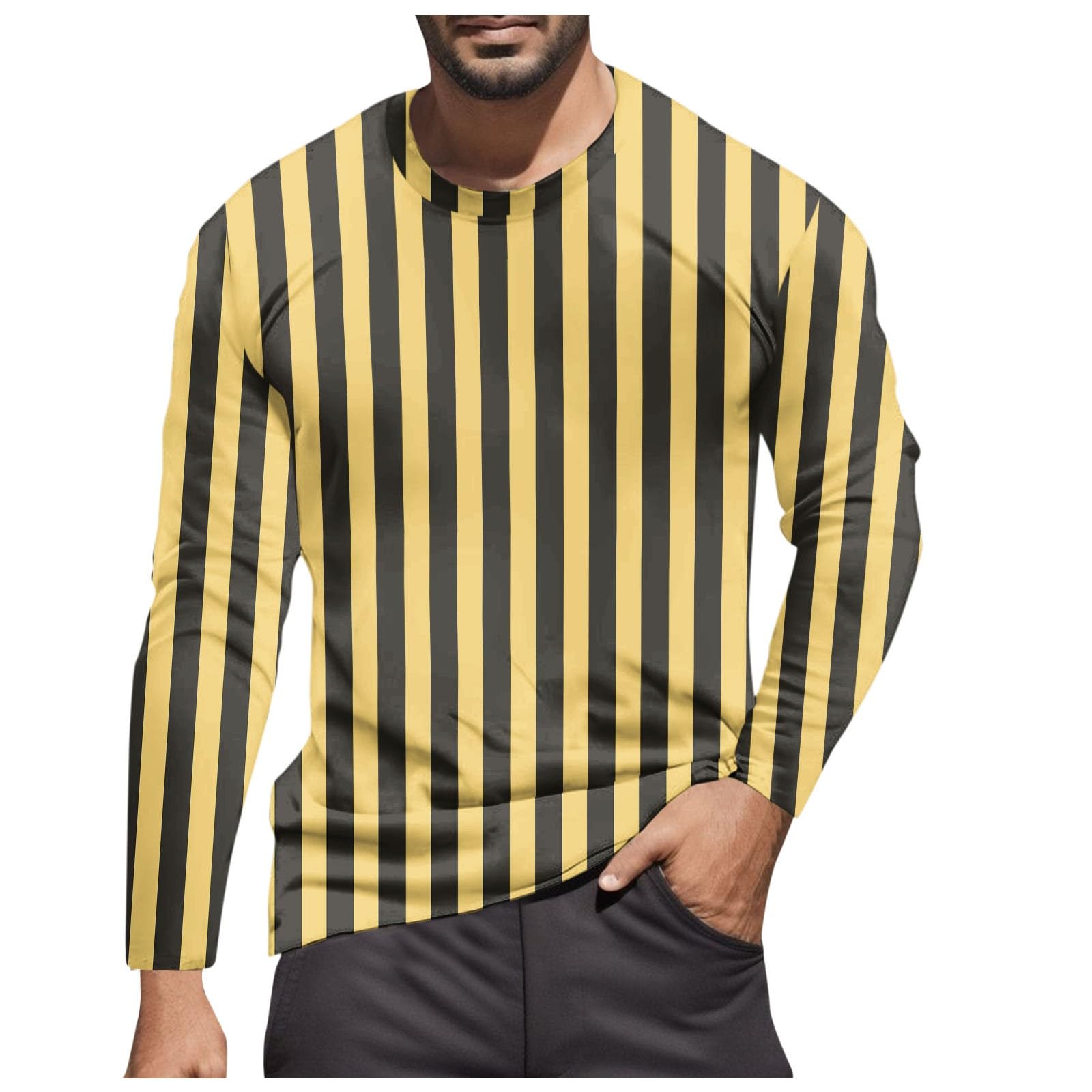 Striped Shirt Men Women Red-White Long Sleeve Shirt Carnival Long Sleeve T-Shirt Horizontal Stripes Vertical Stripes Wide Stripes Fine Stripes Crew Neck Casual Top Striped Shirt Carnival Costumes