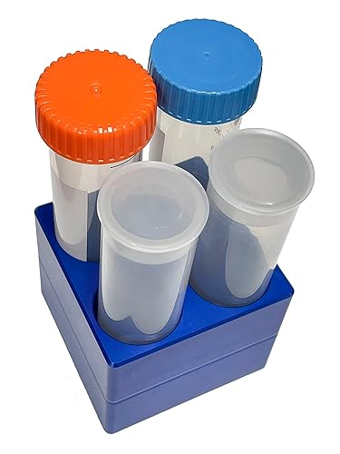 Miniatura 10 de MUHWA Bloque de enfriamiento de aluminio de 96 pozos para microtubos PCR de 0.0 fl oz, matriz de 8 x 12, azul, paquete de uno