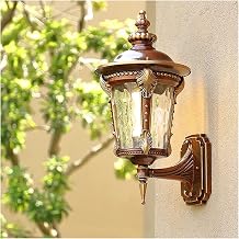 Courtyard Light SHAWLA Wall Mount Lights Outdoor Wall Sconces Retro Lantern with Glass Porch Light Fixtures Oil Rubbed Bronze Finish E27 Lighting for Garden Doorway Decor Lamp Comfortable anniversary