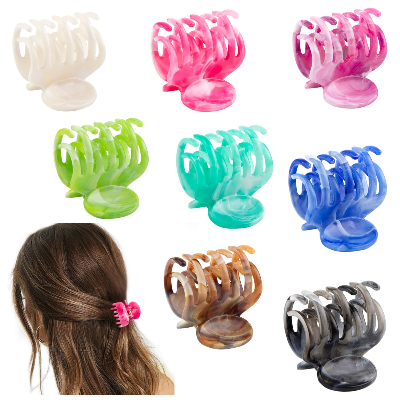 Matte Hair Clips for Women - Claw Clips with Secure Grip -10 Matte Hair Clips for Women - Claw Clips with Secure Grip -10