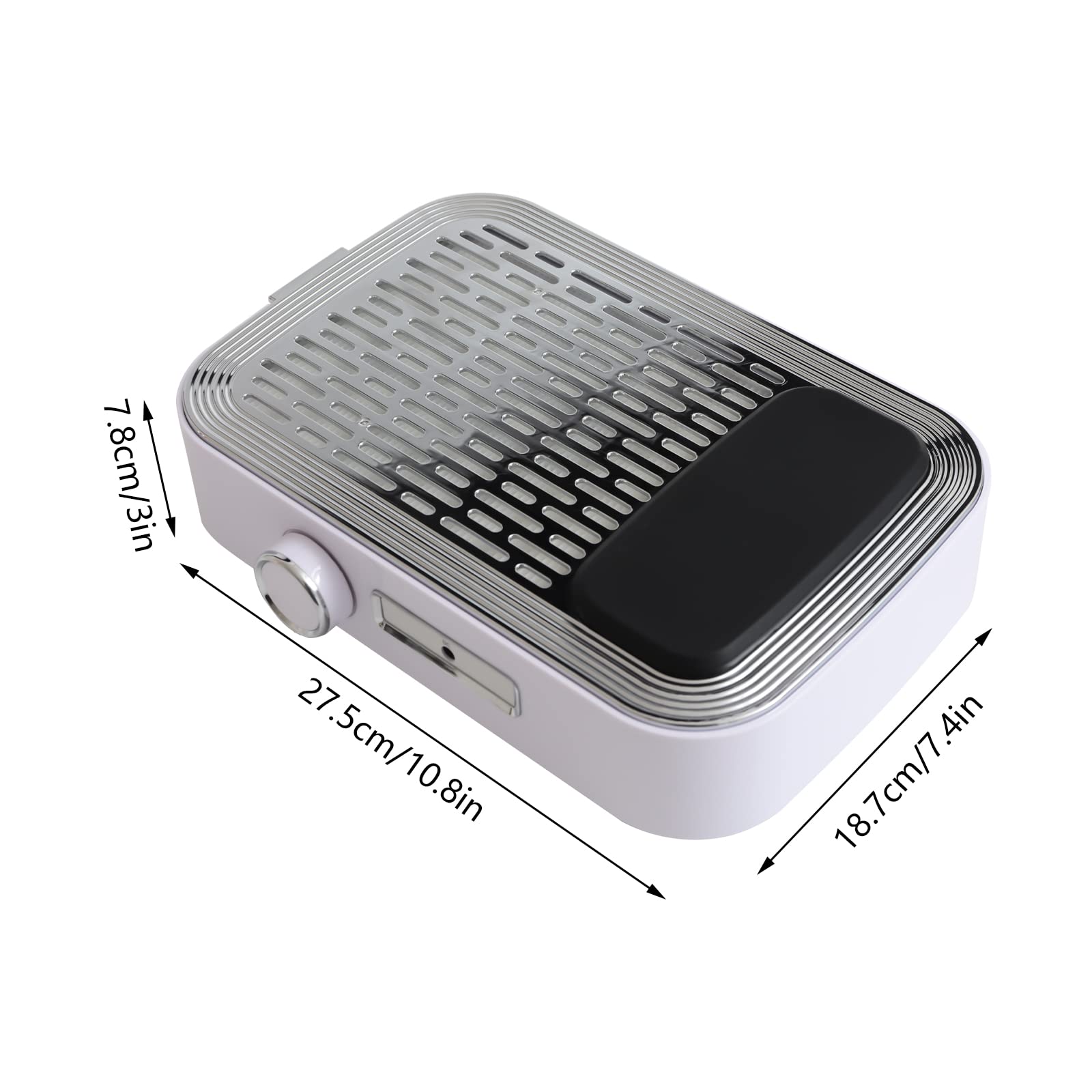 Aspirapolvere per unghie, 80 W, con filtro riutilizzabile e 4000 giri/min, ideale per saloni di unghie e casa (bianco)