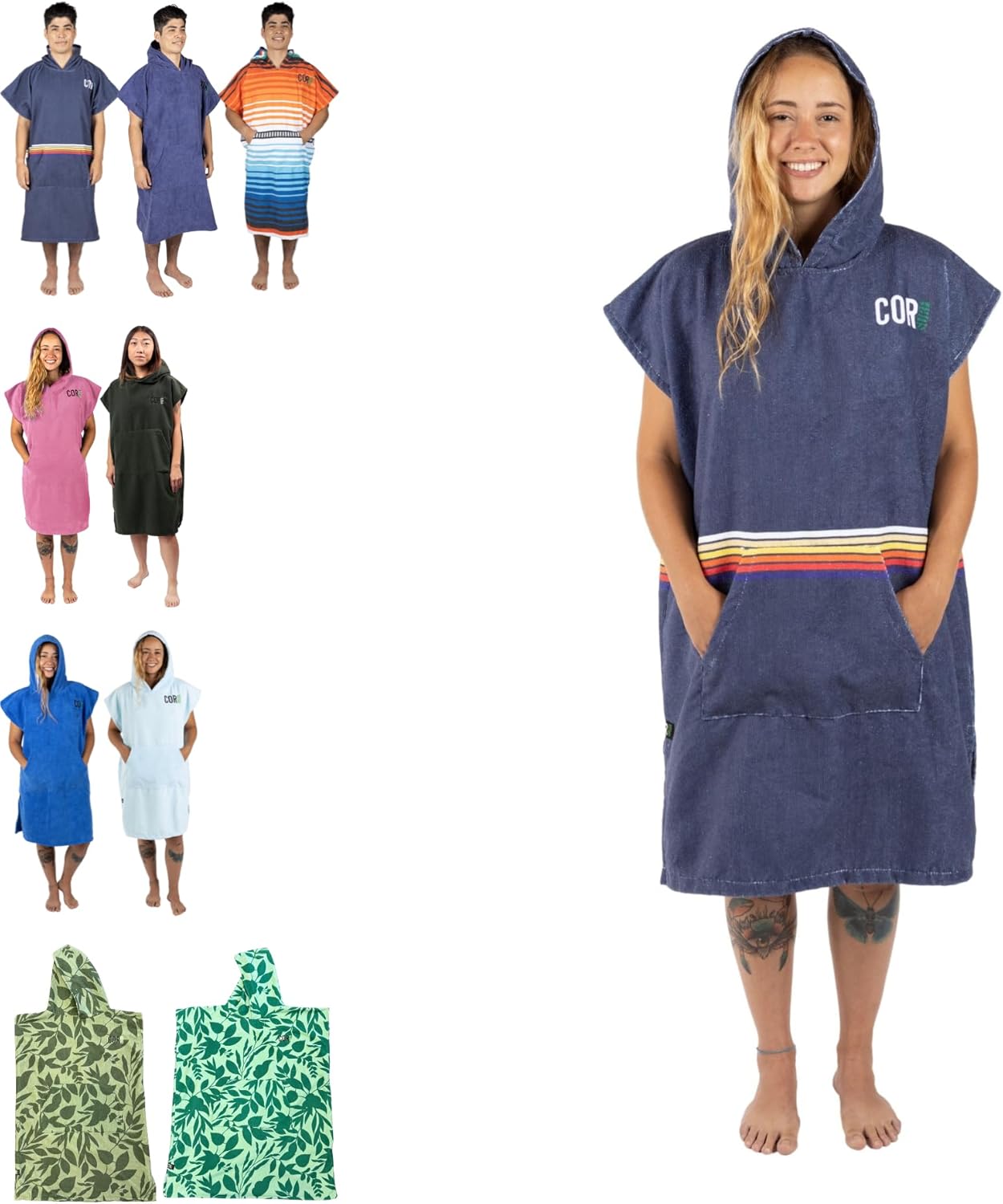 COR Surf Poncho Changing Towel Robe with Hood