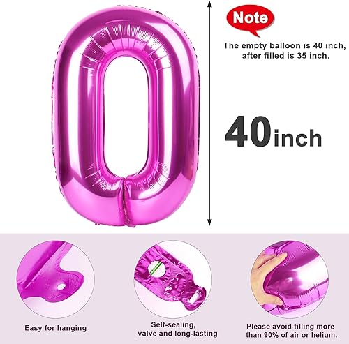 Vista 292 de Globos de números 0 de 40 pulgadas, globos negros de números para números 10, 20, 30, 40, 50, 60, 70, 80, 90, 100, globos de números 10, 20, 30, 40
