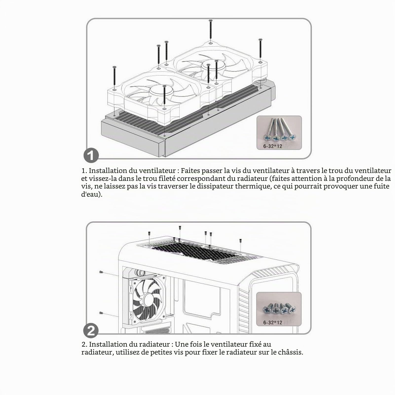 Refroidissement par Eau de Radiateur D'ordinateur pour Dissipateur de Chaleur CPU, Bouche de Pagode de 360 ​​mm Radiateur en Aluminium Refroidi à l'eau Dix Rangées de Tubes Dissipateu