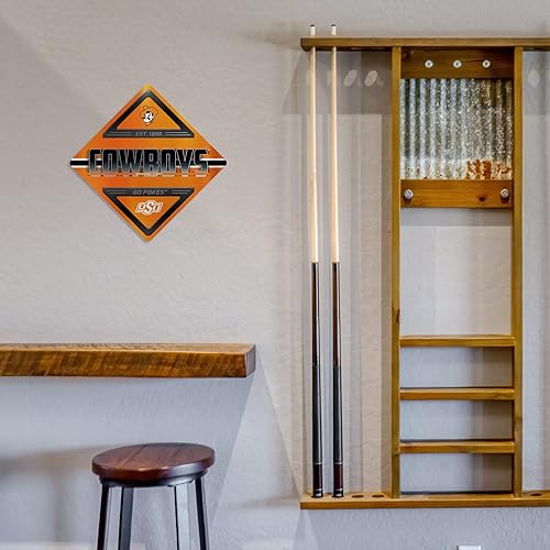 Miniatura 160 de Rico Industries NCAA - Letrero de metal estándar de 16.5 x 16.5 pulgadas, decoración del hogar, dormitorio, oficina, cueva de hombre