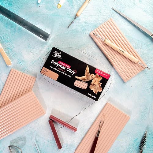 Miniatura 4 de Mont Marte Make n Bake - Arcilla polimérica (400 gm, color beige)